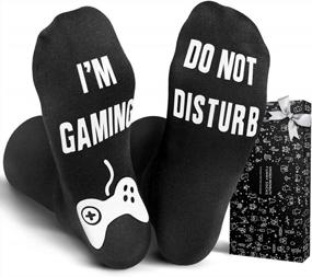 img 4 attached to PARIGO Christmas Stocking Stuffers Gifts for Boys - Hilarious Gaming Socks for Him | Novelty Gifts