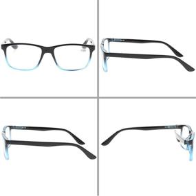 img 1 attached to Stylish Kerecsen 5 Pack Spring Hinge Reading Glasses for Fashionable Men, with Large Frames