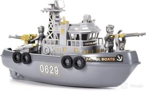 img 4 attached to 🚢 Children's Pool Warship Toy Boat Bath Toys: Fun Bath Tub Toy Boat with Warship Aircraft Carrier Design - Perfect Pool Toys for Kids