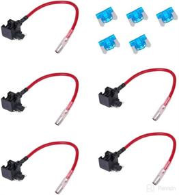 img 4 attached to ESUPPORT 12v 24v Car Add A Circuit Fuse ACN TAP Adapter Low Profile Blade Style Fuse Holder Plug - 5 Pack