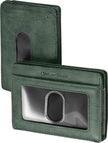 img 4 attached to 🧳 Premium Leather Compact Sleeve Wallet - Men's Ultimate Accessory for Wallets, Card Cases & Money Organizers