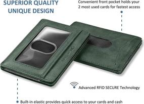 img 3 attached to 🧳 Premium Leather Compact Sleeve Wallet - Men's Ultimate Accessory for Wallets, Card Cases & Money Organizers