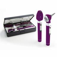 adc diagnostix 5110nl: pocket-sized otoscope/ophthalmoscope set with led lamp and hard case in purple logo