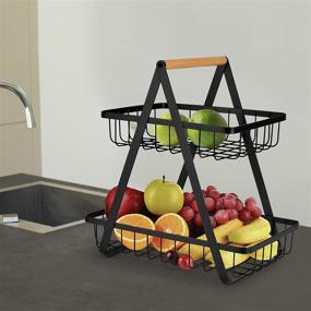 img 2 attached to Maximize Kitchen Space with 🥦 2 Tier Countertop Vegetable Storage Solution