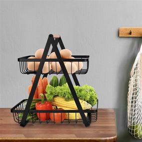 img 1 attached to Maximize Kitchen Space with 🥦 2 Tier Countertop Vegetable Storage Solution