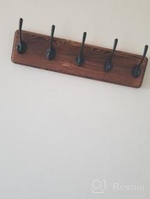 img 5 attached to WEBI Coat Rack Wall Mounted,Wood Coat Hooks Wall Mounted,16’’ Hole To Hole,Large Coat Hanger Wall Hook Rack,5 Hooks For Hanging Coats,Hats,Jacket,Clothes,Rustic White