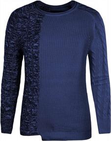 img 1 attached to Stay Cozy And Stylish With Taoliyuan Men'S Color-Blocked Pullover Sweater