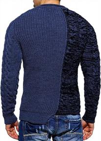 img 2 attached to Stay Cozy And Stylish With Taoliyuan Men'S Color-Blocked Pullover Sweater