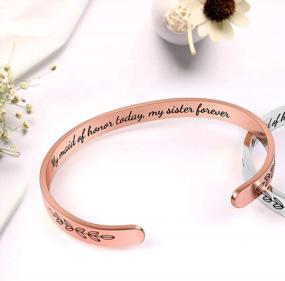 img 1 attached to Bridesmaid Proposal Gifts Adjustable Bracelets - I Couldn'T Say I DO Without You Stainless Steel Engraved Cuff Wedding Bangle For Bride Tribe Bridesmaid Maid Of Honor