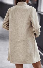 img 2 attached to Stay Warm In Style: Angashion Women'S Stand Collar Cardigan Coat With Zipper Pockets