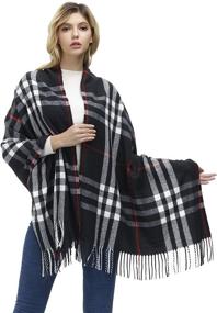 img 3 attached to Coloris Blanket Stylish Oversize Cashmere Women's Accessories : Scarves & Wraps