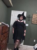 img 1 attached to Plus Size Gothic Dress For Women: TWGONE Dark In Love Ruffle Sleeves Off Shoulder Midi Dress review by Dante Jeppi