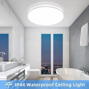 img 1 attached to Modern Round LED Ceiling Light Fixture - Waterproof 24W Flush Mount Daylight Lighting For Bedroom, Kitchen, Bathroom, Living Room, Hallway - Enhanced SEO