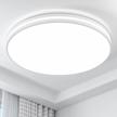 modern round led ceiling light fixture - waterproof 24w flush mount daylight lighting for bedroom, kitchen, bathroom, living room, hallway - enhanced seo logo