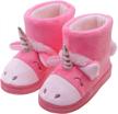 girls unicorn slippers warm plush comfy bedroom bootie slippers boots(toddler/little kid) logo