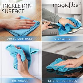 img 1 attached to 🧼 MagicFiber Microfiber Cleaning Cloth - 12 Pack, 13x13 in - Ultra Absorbent Reusable Rags for Dusting, Windows, Kitchenware, Cars & More!