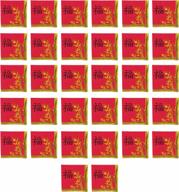 chinese new year tableware: 32 piece beistle paper asian lunch napkins, 6.5" x 6.5", red/gold/black logo