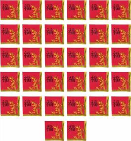 img 3 attached to Chinese New Year Tableware: 32 Piece Beistle Paper Asian Lunch Napkins, 6.5" X 6.5", Red/Gold/Black