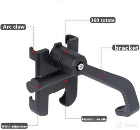 img 1 attached to Gold Aluminum Alloy Motorcycle Mountain Bicycle Mobile Phone Holder Bracket Mount