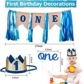 img 1 attached to Baby Boy 1st Birthday Decorations - First Birthday Boy