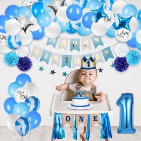 img 2 attached to Baby Boy 1st Birthday Decorations - First Birthday Boy