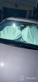 img 6 attached to Car Windshield Sun Shade Window Cover 59InX29In - UV Rays And Heat Protector, Interior Sun Protection To Keep Car Cool, Prevent Dashboard Fade And Crack.