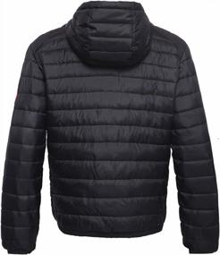 img 2 attached to Water-Resistant Hooded Winter Coat For Men - Rokka&Rolla Lightweight Puffer Jacket