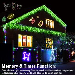 img 2 attached to 99Ft 8 Modes Curtain Fairy String Light With 228 Drops: Christmas Lights Outdoor Decorations For Holiday & Wedding Party Decoration