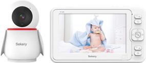 img 4 attached to 👶 Sekery 1080P 5-inch HD Display Video Baby Monitor with Camera and Audio – Two-Way Audio, Temperature Monitor, Night Vision, Lullaby, VOX Mode, Recording & Playback