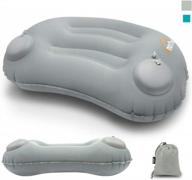 anortrek сверхлегкая надувная подушка для кемпинга для поддержки шеи и поясницы - мягкая сжимаемая воздушная подушка для путешествий для пеших прогулок, полета на самолете и в дороге (серый) логотип