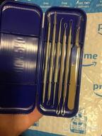 img 1 attached to 6-Piece Blackhead Remover Tool Kit For Extracting Acne, Whiteheads, Pimples, Zits & Clogged Pores - Includes Organized Storage Case. review by Daionte Simpson