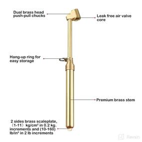 img 3 attached to 🚗 CZC AUTO Brass Tire Pressure Gauge - Dual Head Truck Air Gage for Trucks, Cars, RVs, ATVs, Motorcycles & Bikes - Accurate Mechanical Dually Chuck Wheel Service Checker - 1-11kg/c㎡ 10-160lb/in2 (Brass, Pack of 5)