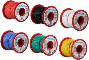 img 3 attached to 14 AWG Stranded Tinned Copper Wire Kit - BNTECHGO 6 Colors X 25 Ft Flexible Silicone Wire