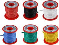 14 awg stranded tinned copper wire kit - bntechgo 6 colors x 25 ft flexible silicone wire logo
