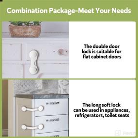 img 1 attached to 🔒 Child Safety Cabinet Locks (10 Pack) - Easy Installation, Strong Adhesive, No Drilling Needed - Secure Cabinets and Drawers - Multi-Purpose Design