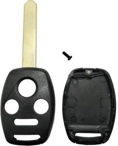 img 3 attached to Horande Uncut Replacement Key Fob Cover Case Fit For Honda 2003-2007 Accord 2005-2006 CR-V Ridgeline Civic Keyless Entry Key Fob Shell 4 Buttons