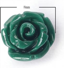 img 1 attached to 8Mm Blue Synthetic Turquoise Rose Howlite Coral Flower Carving Beads 20Pcs Bag Jewelry Making BRCbeads