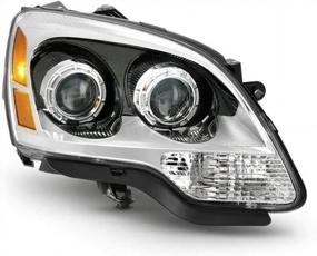 img 4 attached to OE-Style Chrome Bezel Projector Headlight Housing Headlamp Assembly For 2007-2012 GMC Acadia Halogen Model - Passenger Side Right - By VIPMOTOZ
