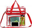 stadium-ready clear tote bag for travel, gym & events - 12"x 6"x12 logo