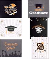 tuparka 36 pack graduation cards 2022, grad congratulations cards bulk,congrats greeting cards set with 36 envelopes for graduation party favors 2022,6 styles,4x4.75 inches logo