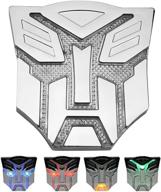 self-illuminated autobot badge car decal - kjjdkjd solar transformers decepticons logo 3d sticker логотип