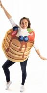 идея костюма на хэллоуин: пышные блины, наряд для завтрака для гурманов — один размер, разноцветный логотип