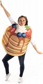 img 3 attached to Halloween Costume Idea: Fluffy Pancakes Gourmet Breakfast Food Outfit - One Size, Multicolored