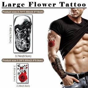 img 2 attached to Get Inked In Style: 77 Waterproof Temporary Tattoos For Men And Women