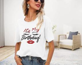 img 2 attached to 🎉 It's My Birthday T-Shirt for Women - Funny Birthday Graphic Tee Shirt, Perfect for Birthday Party Celebration with Short Sleeves - Birthday Shirt for Women Tops