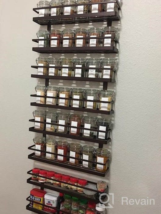 img 1 attached to Maximize Your Kitchen Space With MEIQIHOME 4 Tier Spice Rack Organizer - Perfect Storage Solution For Pantry, Cabinet, Door, Wall Mount, And Countertop In Sleek Black Design! review by Ben Almasri