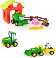 get creative and build your own john deere farm with the build-a-buddy 3-in-1 toy set logo