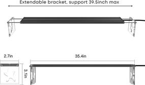 img 3 attached to 🐠 LEDSTAR AQ-S RGB+W Aquarium LED Light, App Dimmable Plant Tank Light with 4 Channel Control and Mounting Installation Kits, AQ-S90 for 35.4'' to 39.4'' Tank