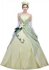 img 2 attached to Hand-Sewn Leaf Layered Costume Dress For Women By Angelaicos: Perfect For Parties And Ball Gowns