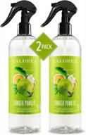 caldrea linen and room spray air freshener, made with essential oils, plant-derived and other thoughtfully chosen ingredients, ginger pomelo, 16 oz, 2 pack logo
